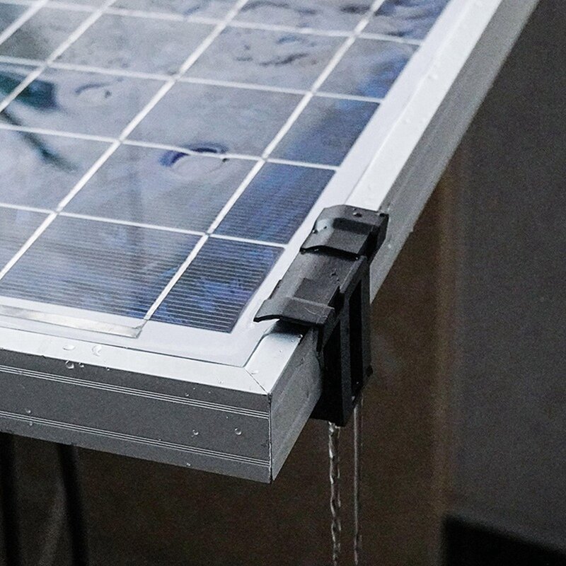 Cadres de panneaux solaires durables, clip de proximité de l'eau, épaisseur 35mm, longs panneaux, élimination automatique de l'eau stagnante, outil d'extérieur anti-poussière, 30 pièces