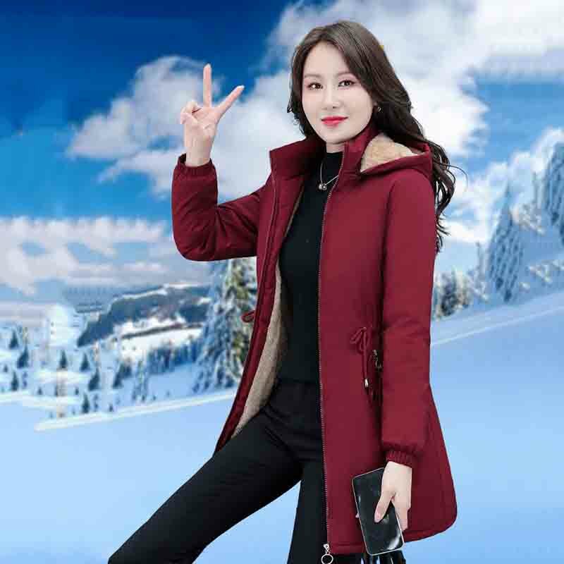 Women Long Parka Winter New Large Size Long Jackets Womens Hooded Thick Cotton Coat warm Loose Casual Coat Pockets