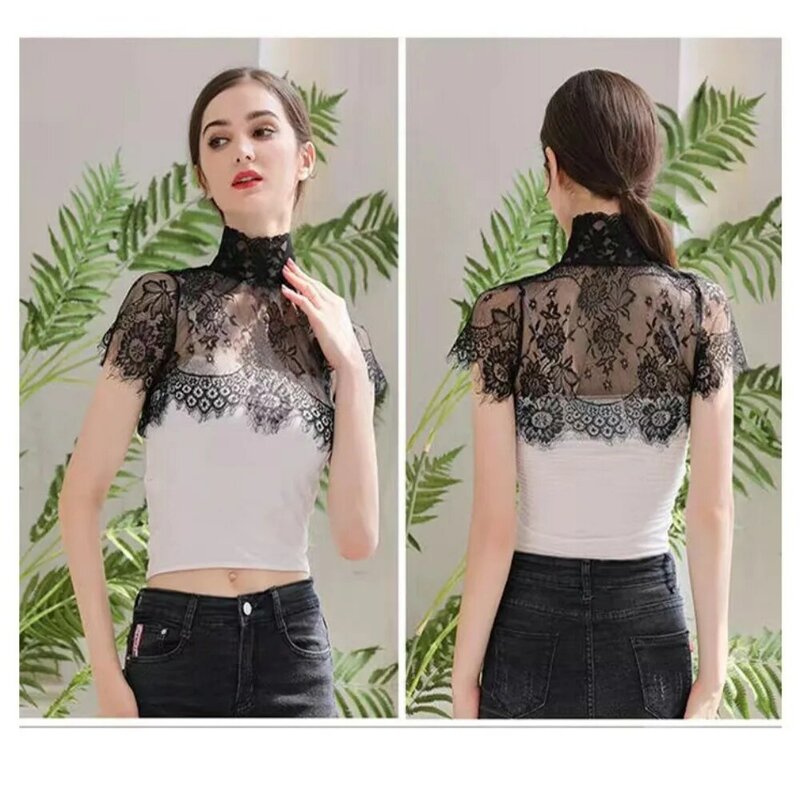 Scarf Shawl Decoration Shirt Fake Collar Embroidered Clothes Accessories Blouse Detachable Collar Lace Fashion Lapel Top