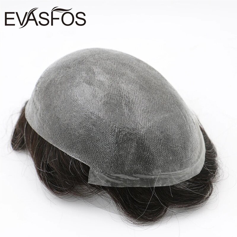Thin Skin Natural Hairline Men Toupee Human Hair Invisible knot Silicone Men Wig Replacement Systems Hair Piece Prosthesis