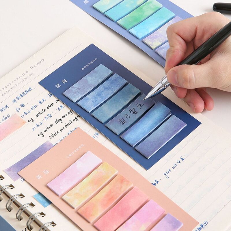 120 arkuszy naklejka na uroczy papier z naklejkami w kolorze Kawaii w kolorze Morandi umieściła ją kartki samoprzylepne zakładce notatnik z indeksem