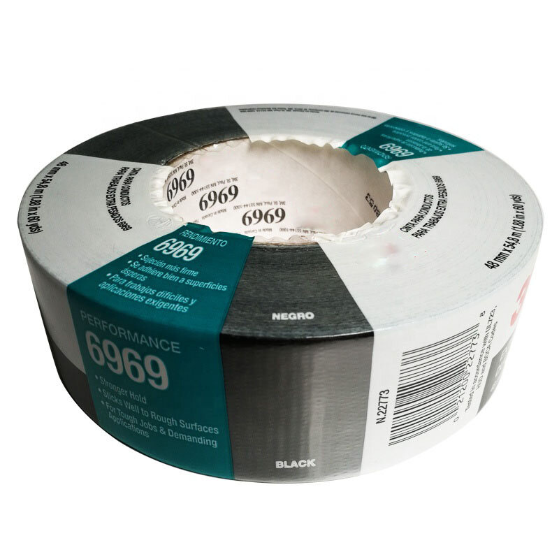 Heavy Duty Duct Tape 6969 Black And Silver Color 48MM*54.8M/roll ( 1roll/Lot)
