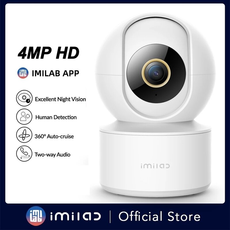 Indoor Video Surveillance Camera, Home Security Baby Monitor, Starlight Night Video Cam, Visão 360, Starlight, Wi-Fi IP, 2.5K, Novo