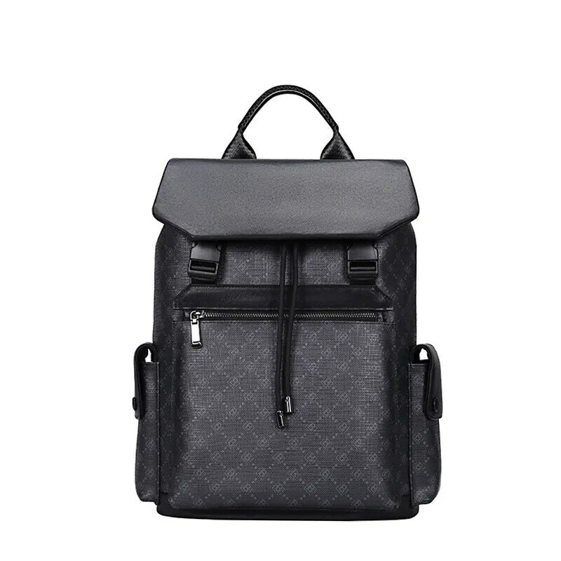Men's Waterproof Backpack Large Capacity 15.6 Inches Laptop Bag Fashion Schoolbag Luxury Leather Backpacks Travel Commute