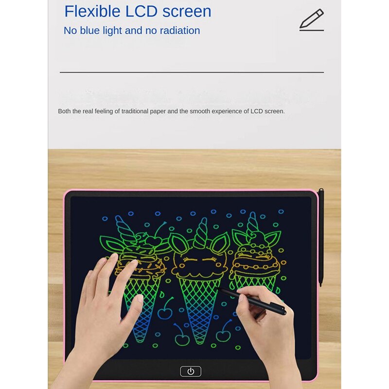 Nowy-16 Cal kolorów Tablet LCD do pisania elektroniczny rysunek tablica do rysowania cyfrowy kolorowy podkładka do pisma ręcznego