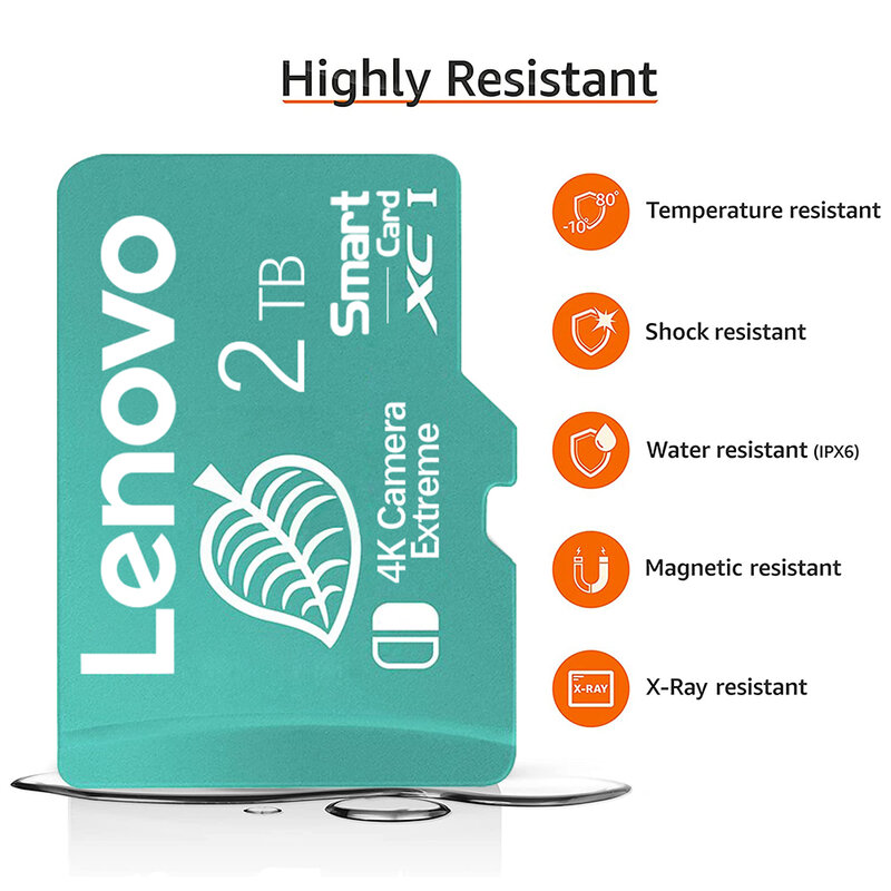 Lenovo-V30 Cartão de Memória para Nintendo Switch, Cartão Micro SD, 64 Game, 128GB, 256GB, 512GB, 1TB, 2TB, 4K