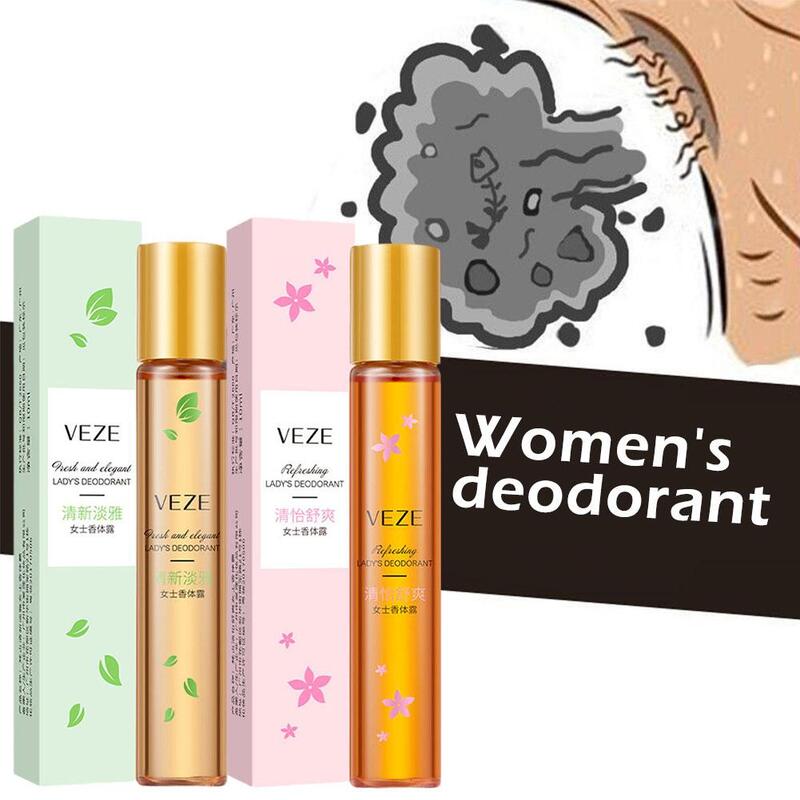 Perfume portátil antitranspirante para mujer, desodorante enrollable, antihumedad, protección contra desodorante, axilas enrollables