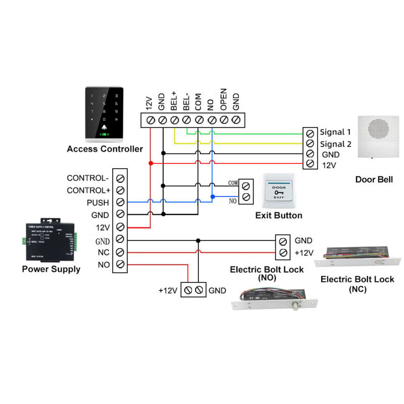 有線およびバッテリードアベル,2種類のドアベル,アクセス制御システム,調整可能なサウンド,12v,ベストセラー2024