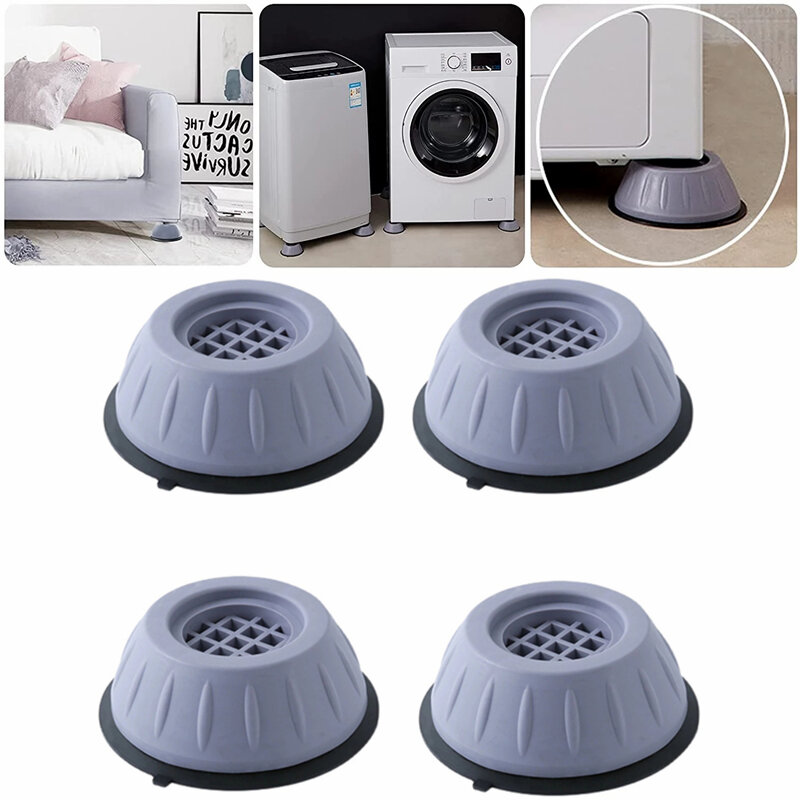 1/2/4Pc Anti Vibration Feet Pad Rubber Mat Slipstop Silent Universal Washing Machine Refrigerator Furniture Raiser Dampers Stand