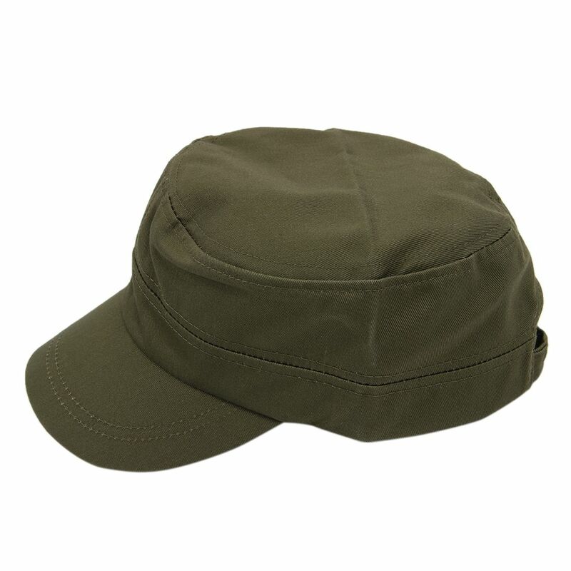 Topi polos topi dapat disesuaikan (hijau)