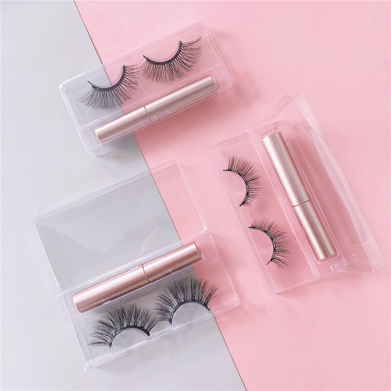 Ensemble de cils magnétiques 3D imperméables et durables, Eyeliner magnétique naturel, Kit de faux cils d'extension de maquillage
