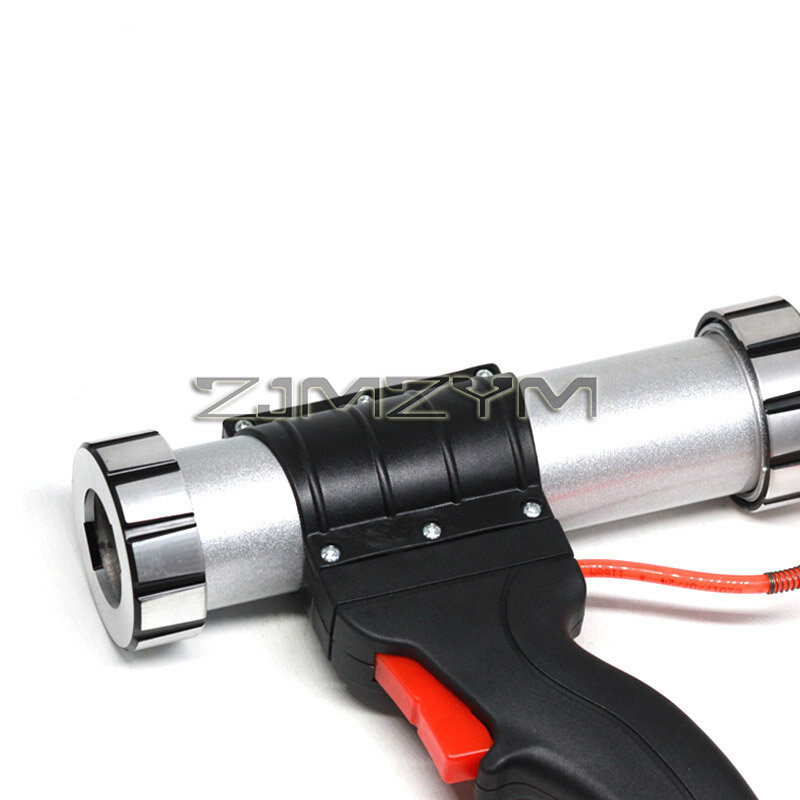 Pistola neumática de pegamento de vidrio con medidor, pistola de silicona dura, velocidad ajustable, NT-8002, 300ML, 6,8 bar