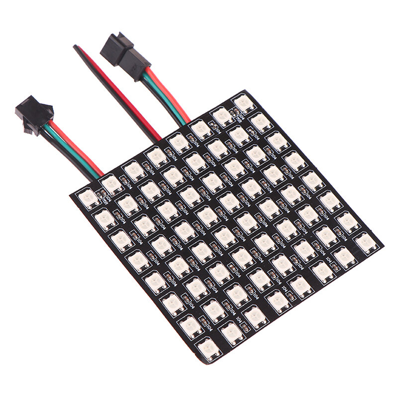 1pc ws2812 led 5050 rgb 8x8 64 bit led matrix modul bildschirm led digital flexibel individuell adressierbares panel licht