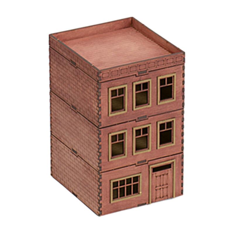 Rompecabezas 3D de madera sin pintar para niños y adultos, juguete de construcción con ladrillos para armar Casa, escala 1:72, regalo de vacaciones