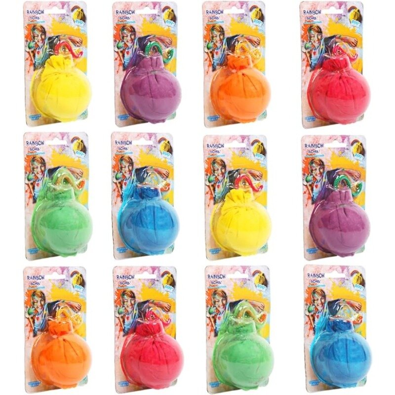 Цветные шарики-12 упаковок, цветные Меловые шарики для цветной фотосъемки, фотосессия с друзьями, день рождения, фестиваль