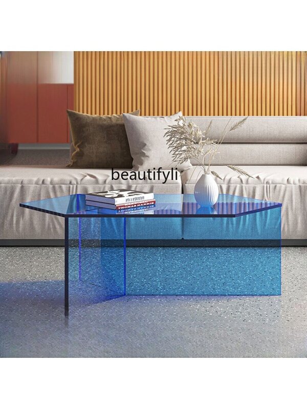 Acrylic Tea Table Side Table Nordic Modern Hexagonal Minimalist Light Luxury Combination Transparent Living Room Home Table