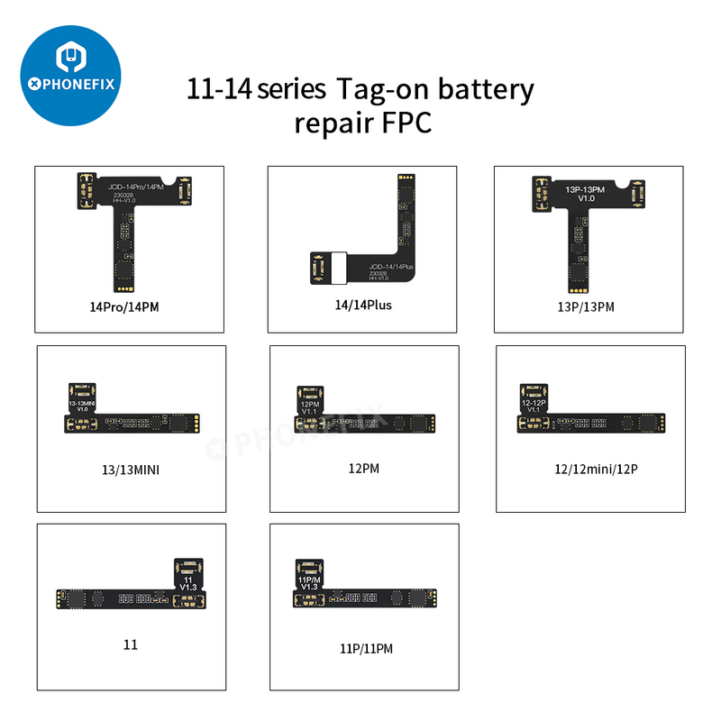 Bateria Reparação Flex Battery Data Corrector para iPhone, Pop Ups, Erro Saúde Aviso Ferramenta de Remoção, JC V1S Pro V1SE, 11-14 PM