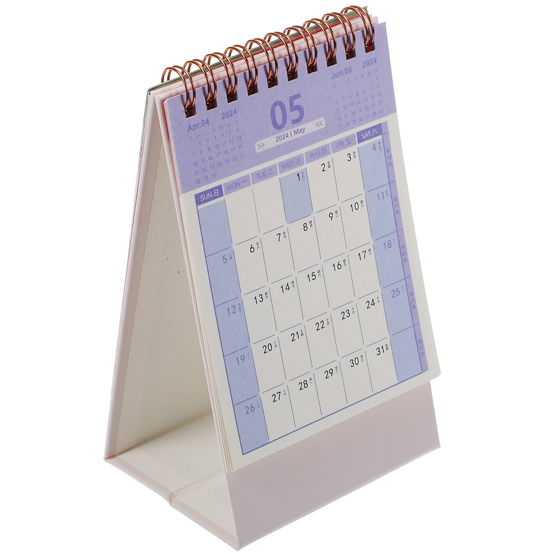 Calendario de escritorio para el hogar, accesorio de calendario de escritorio de oficina, de pie