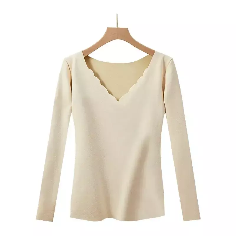 Bielizna termo Plus aksamitna damska bielizna zimowa zestaw termiczny damska długa, ciepła nowa koszula Top