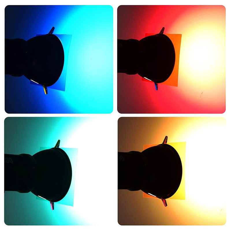 8 Pak Filter Lampu Keseimbangan Warna Transparan Gel Flash 12 Inci Universal untuk Kamera SLR Aksesori Studio Foto