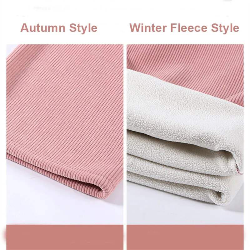 Women Pants Corduroy 2023 Autumn Winter Streetwear Thick Keep Warm Female Baggy Trousers Casual High Waist Straight Pant S-3XL