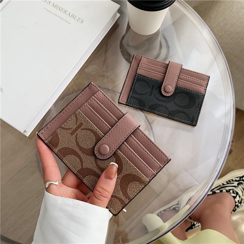 Women Short Small Wallets Fold Card Holder ID Bag Coin Purse Ladies Wallets Anti-degaussing driver's license card holder