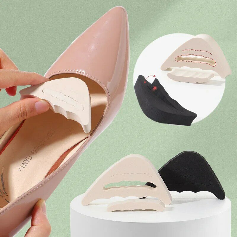 1Pair Women High Heel Toe Plug Insert Shoe Big Shoes Toe Front Filler Cushion Pain Relief Protector Adjustment Shoe Accessories