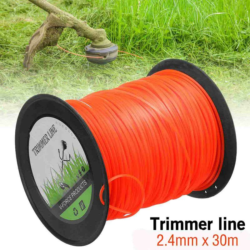 2.4mm x 50m pentagramma Trimmer Head String Nylon falciatrice linea di taglio per tagliaerba rotolo corda per erba linea accessori per tosaerba