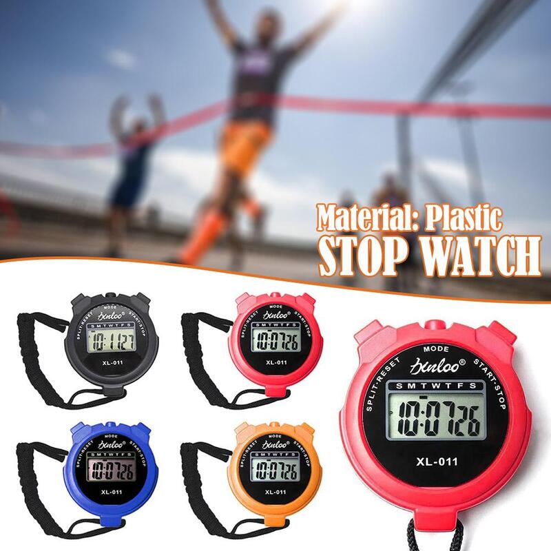 Handheld Sports Stop Watch Digital Fitness Timer Counter Cronômetro Multifuncional Contador Eletrônico