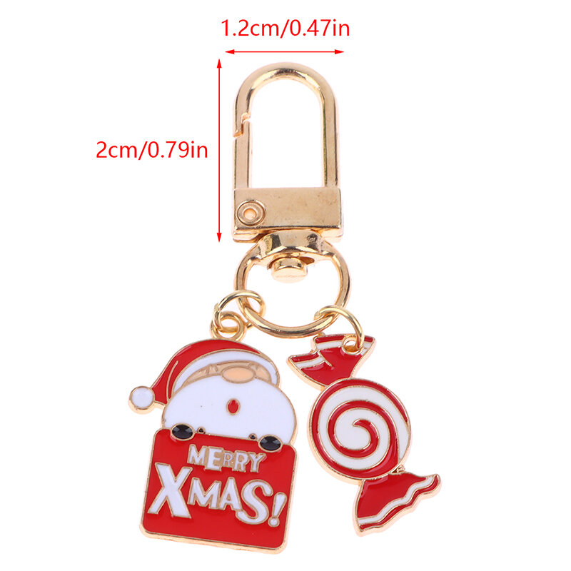 Porte-clés de Noël mignon drôle de dessin animé, père Noël, cloche, wapiti, flocon de neige, porte-clés pour ami, pendentif de sac, cadeaux, 1 pièce