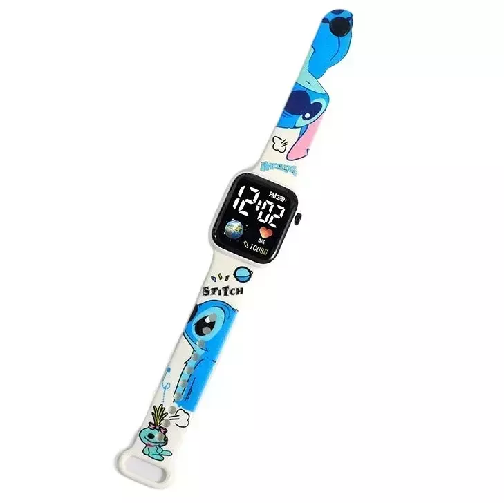 Stitch Disney-Reloj Inteligente Digital Para Niños y niñas, cronógrafo Para Niños y niñas