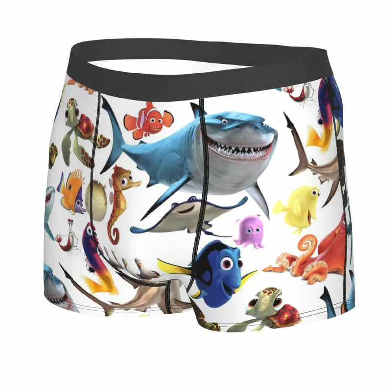 Мужские трусы-боксеры различных цветов с тропическими рыбками, дышащее нижнее белье, шорты высокого качества с 3D принтом, подарки на день рождения