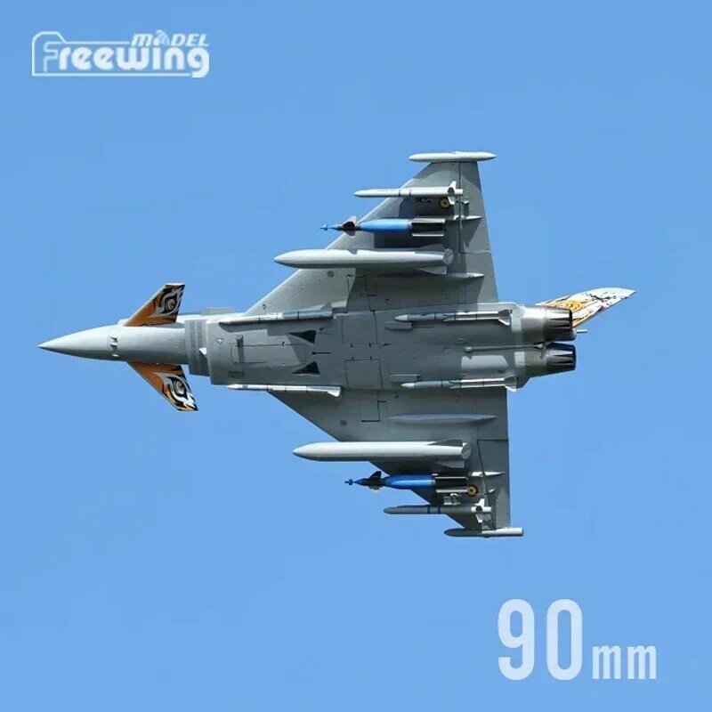 Avión teledirigido de alto rendimiento, avión teledirigido de ala libre impresionante, Typhoon, modelo Eurofighter, 90mm Edf Jet