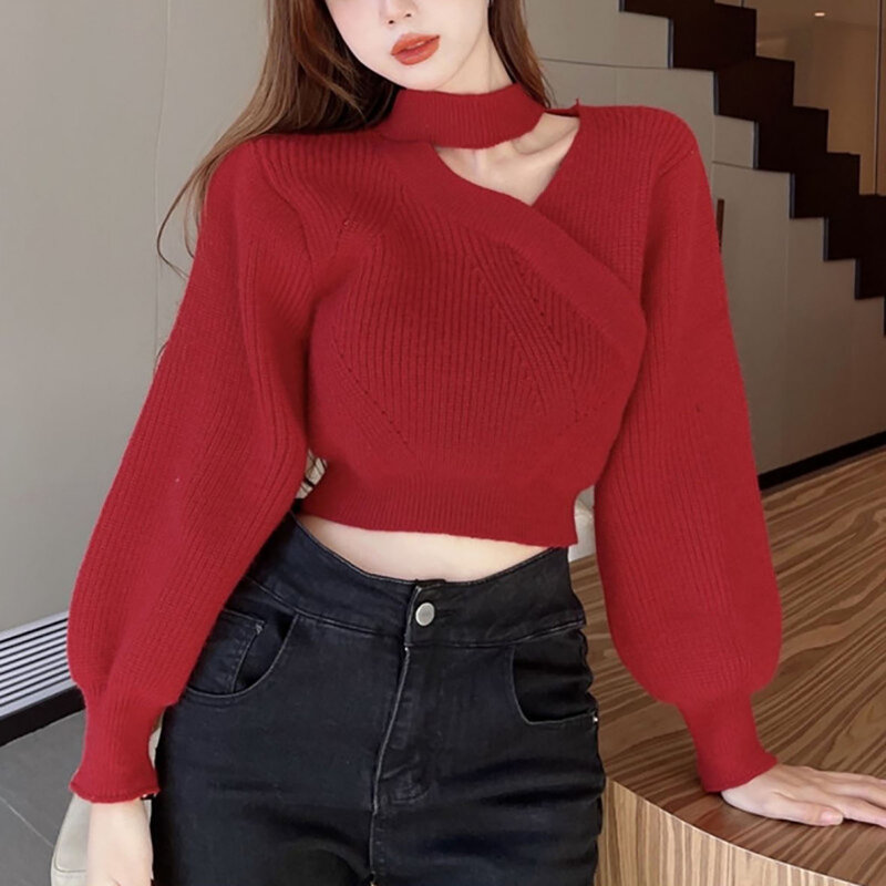 Women's Bottoming Shirt Sweater Spring And Autumn Pullover Fashionable Top Exquisite Gift for Ladies Birthday