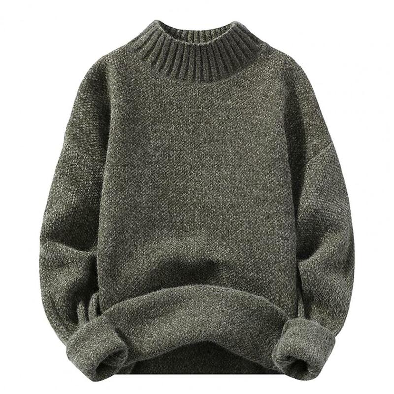 Pull Homme sweater rajut pria, baju kasmir leher V lembut hangat modis warna polos musim dingin baru