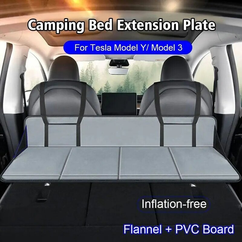 Protector de cabeza de colchón de Camping para Tesla Model Y Model3, bloque de cabeza, cama de fieltro de relleno, cama de viaje para dormir, placa de extensión de maletero, Acce