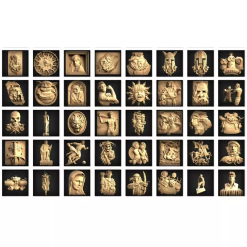 Tekens Collection-Meer dan 140 + 3D Stl Modellen Relief Graveren Bestanden Voor Cnc Routers 3d Printers