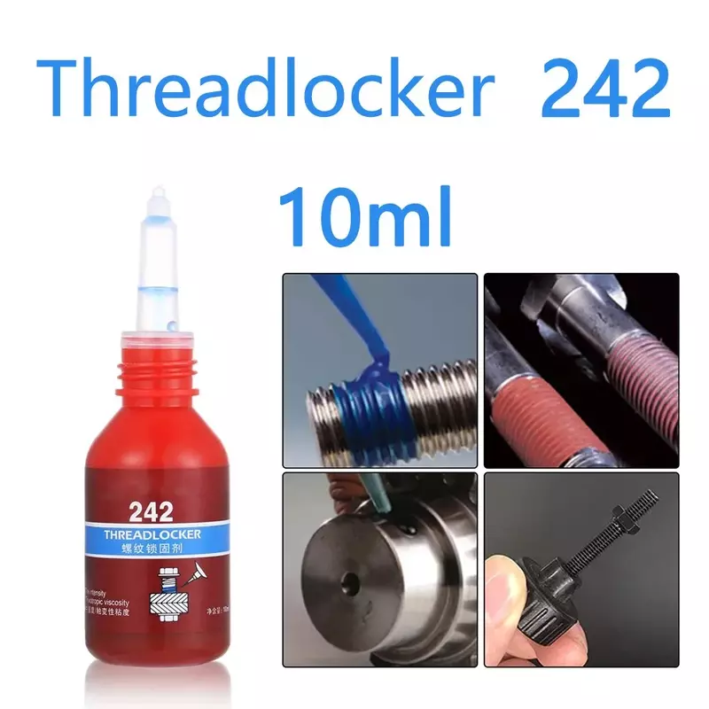 1pc 10ml Blue Threadlocker Adhesive 242 M6-M20 Medium Strength Fixed Quickly Medium Strength Anaerobic Curing Thread