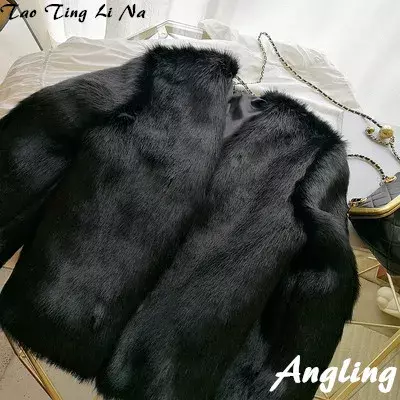 Tao ting li na novo estilo high-end moda feminina casaco de pele sintética s21