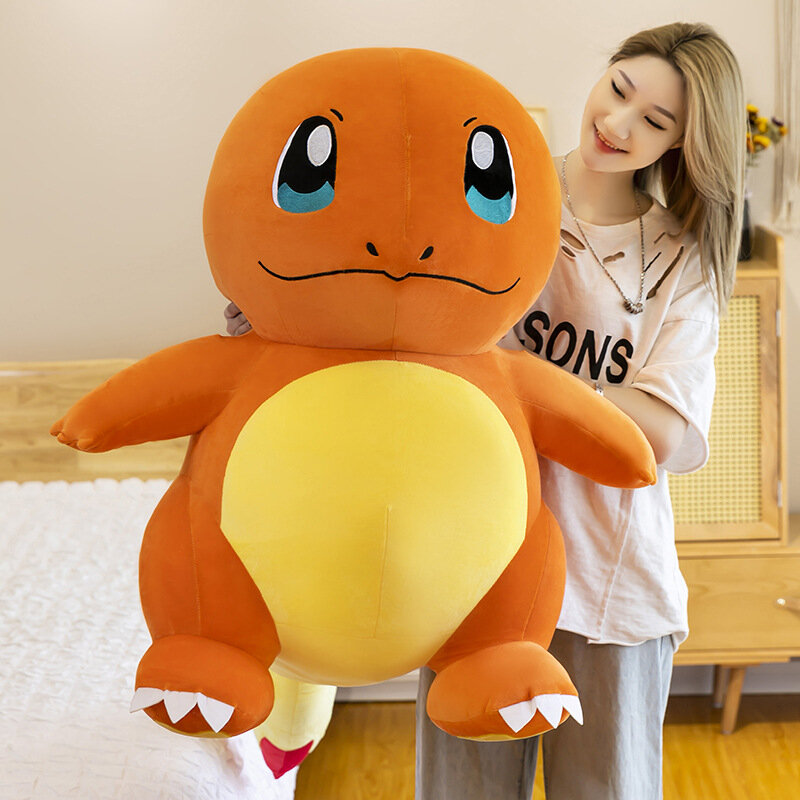 Big Size Pokemon Charmander Plush Doll Dragon Dinosaur Stuffed Animals Toy Charmander Pillow Cushion Pendant Kids Birthday Gift