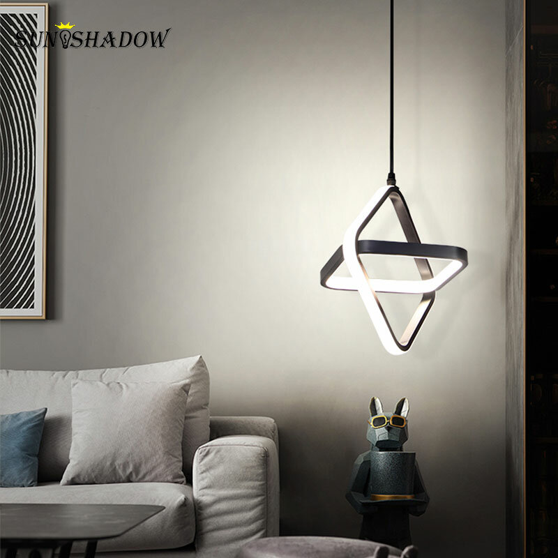 Lampe LED suspendue au design moderne, éclairage d'intérieur, luminaire décoratif de plafond, idéal pour une chambre à coucher, un salon ou une salle à manger