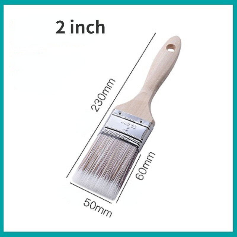 7pcs Wall Paint Brush Set Wooden Handle BBQ Brush Wall and Furniture Painting Tool Cleaning Brushes Set Artist Paint Brushes