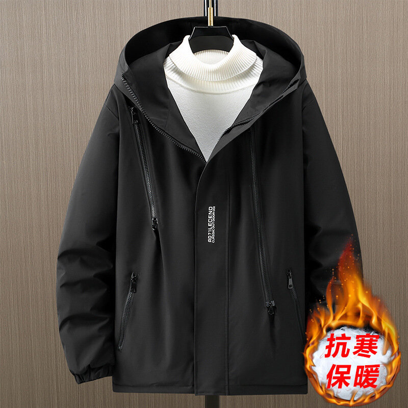 Мужская свободная ветровка большого размера, осенне-зимняя хлопковая утепленная уличная куртка 190 кг, 12XL, 11XL, 10XL