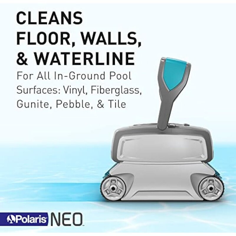 Polaris NEO Robotic Pool Cleaner, Automatic Vacuum for InGround Pools up to 40ft, Wall Climbing Vac w/ Strong Suction