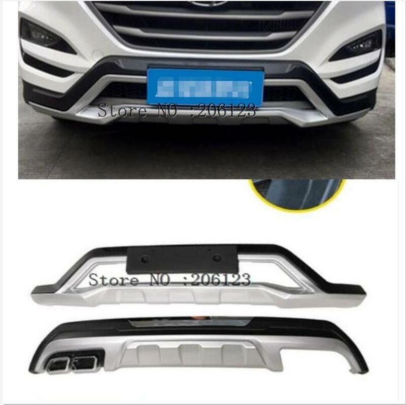 Auto Styling2015-2018 Voor Hyundai Tucson Abs Voor Achter Bumper Protector Skid Plaat Coverrear Bumper Guard Protector Skid Plate