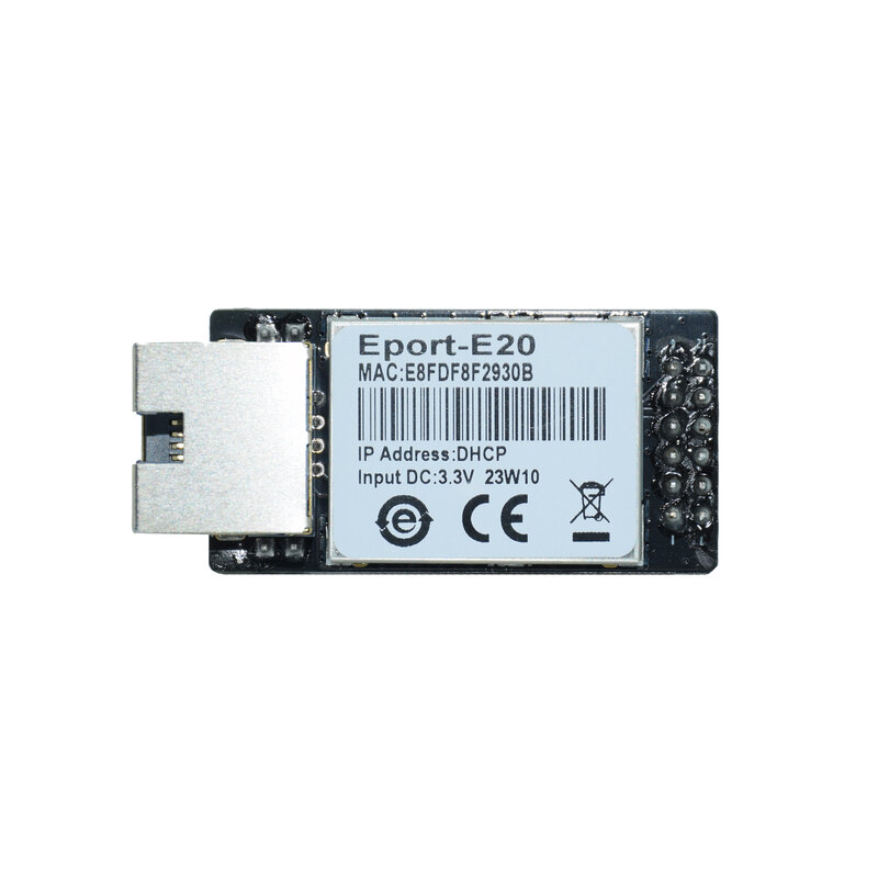 Eport-e20 porta do servidor de rede 3.3v ttl, serial para Ethernet módulo embutido, suporte a dispositivos iot, dhcp, tcp, ip, telnet, modbus