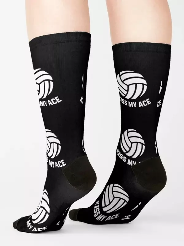 Volleybal-Kus Mijn Aas Sokken Halloween Bloemen Grappige Geschenken Sokken Voor Mannen Dames