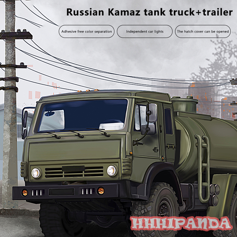 러시아 KAMAZ-5350 군용 트럭 조립 퍼즐 모델, 로켓 시뮬레이션 포병 모델, 소년 장난감, 1/72