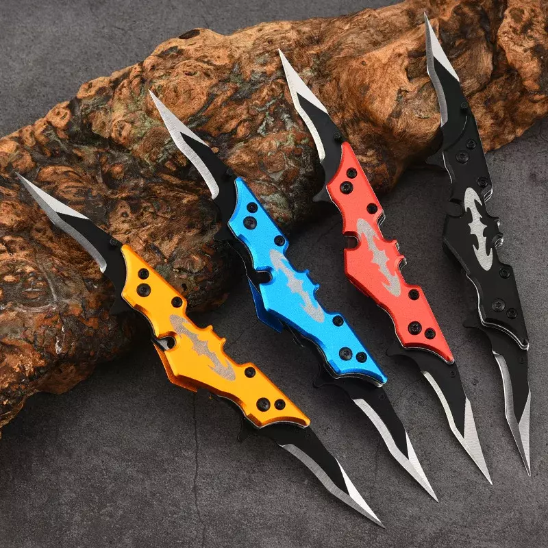 Hot Sale Double Fold  Knife Tactical Survival Knives Outdoor Self-defense Folding Knife  Hunting Pocket Knife Camping EDC Tool