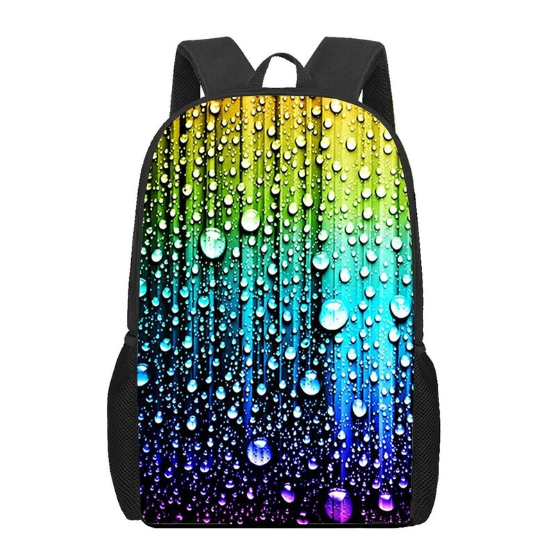 Rainbow 3D Print School Bags para meninas e meninos adolescentes, mochilas infantis, mochila de grande capacidade, casual, arte, moda